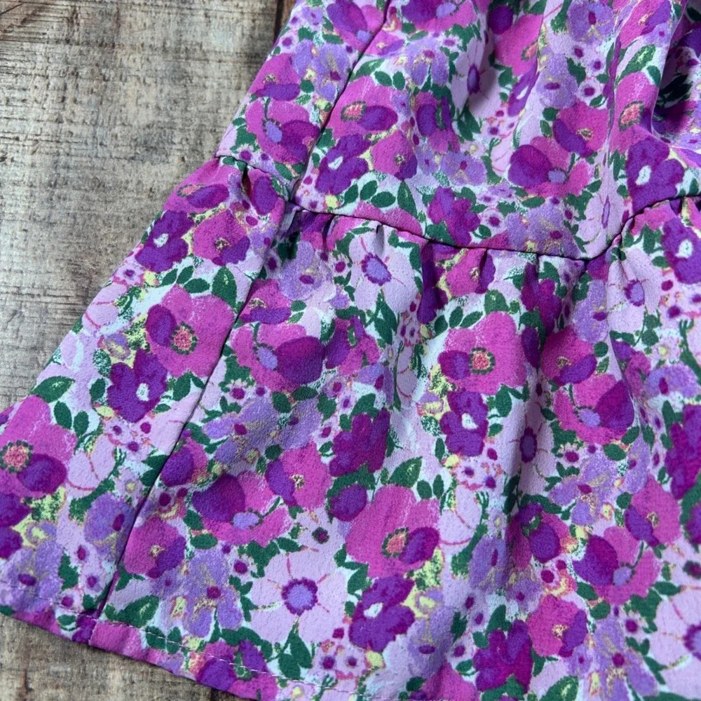 Social Standard Sanctuary Purple Floral Tiered Ruffle Sundress Toddler Size 3T